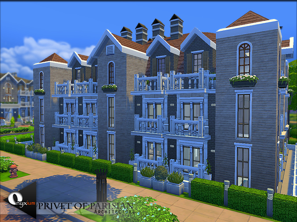  The Sims Resource: Privet of Parisian house by Onyxium