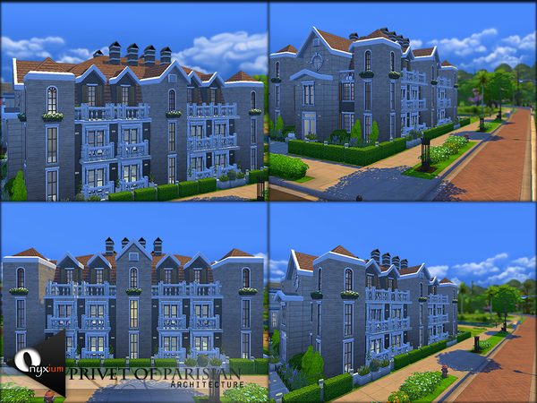  The Sims Resource: Privet of Parisian house by Onyxium