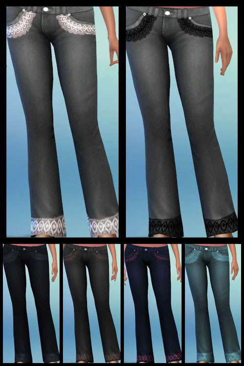  KitOnlyHuman: Female Jeans Lace Pack 1