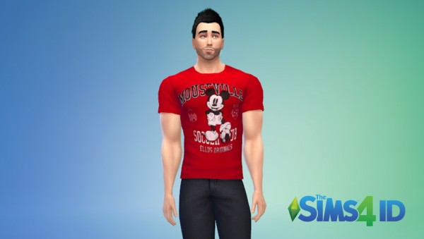  The Sims 4 ID: Ellus Disney Red T Shirt