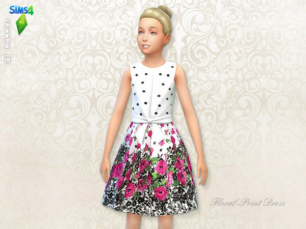  The Sims Resource: Floral Dresses Set by Lillka