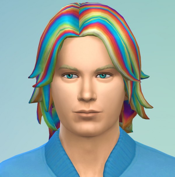  The simsperience: Rainbow Hair Jacket and  Jeans