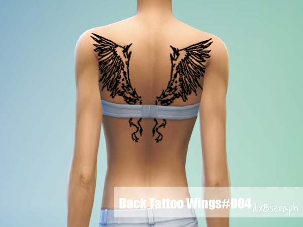  The Sims Resource: TattooSet Wings 002 by Dx8seraph