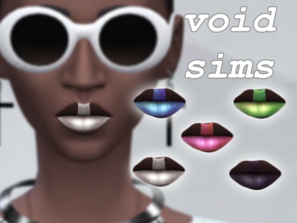  The Sims Resource: Halved Stripe Lipstick by Chanicle