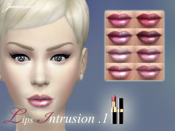  The Sims Resource: Lips intrusion.1 realistic lips 8 colors by JomSims