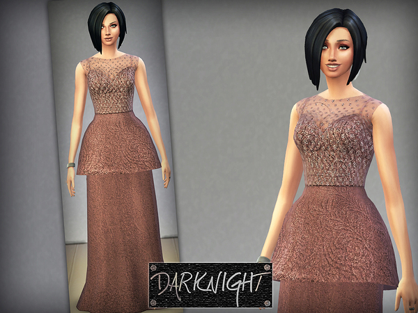  The Sims Resource: Embellished Tulle Dress  by Darknight