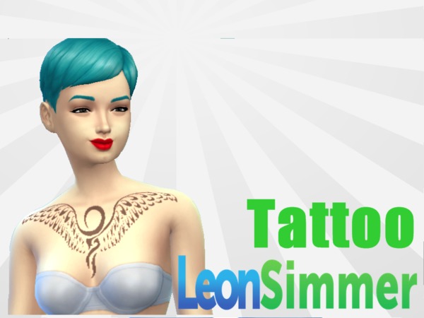  The Sims Resource: Tattoo Wings #03 by LeonSimmer