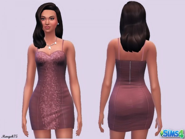  Sims 3 Addictions: Salmon Sequin Dress
