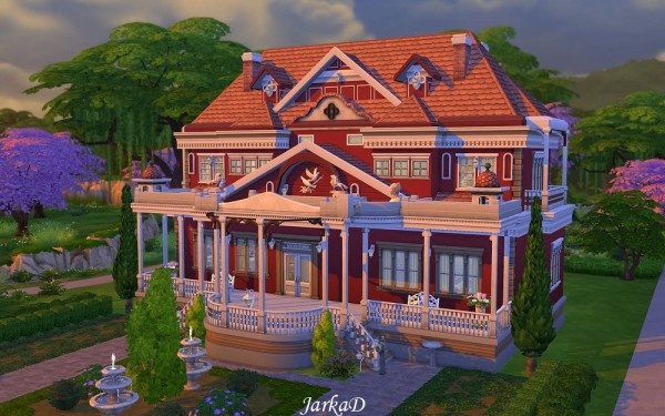  JarkaD Sims 4: Colonial house romantic