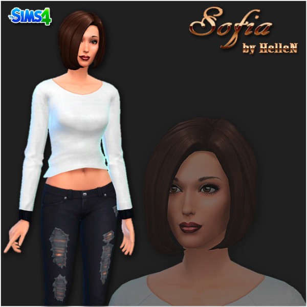 Sims Creativ: Sofia female model by HelleN