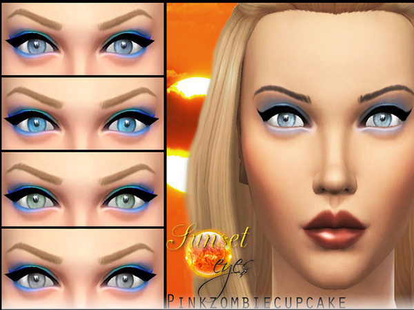  The Sims Resource: Sunset eyes by Pinkzombiecupcake