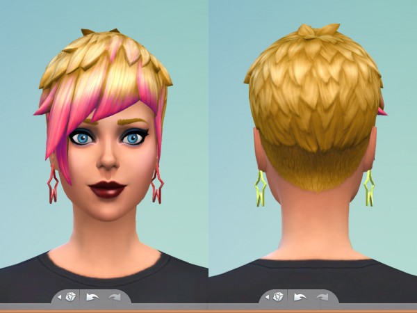  Mod The Sims: Star Hoop Earrings by Snaitf