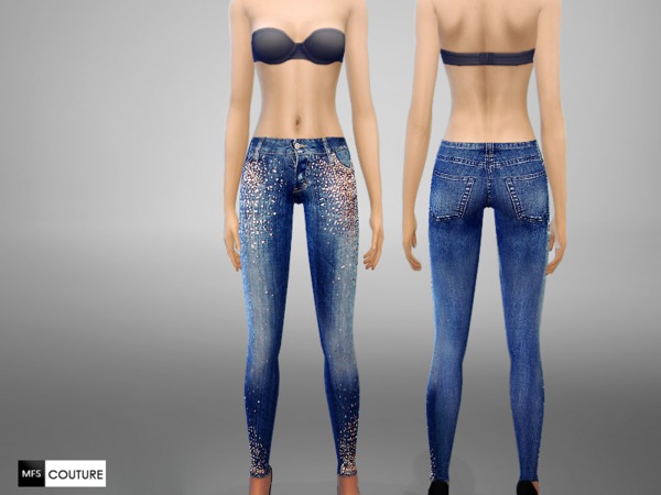  The Sims Resource: Skinny Fit Jeans V2 by Miss Fortune