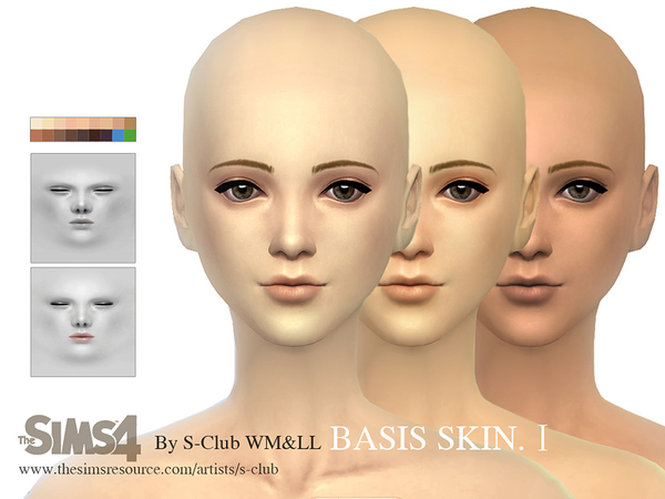  The Sims Resource: WMLL thesims4 BASSIS skintones I by S Club