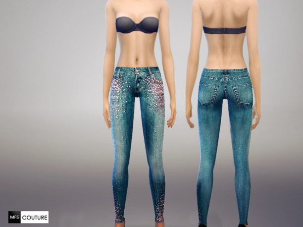  The Sims Resource: Skinny Fit Jeans V2 by Miss Fortune