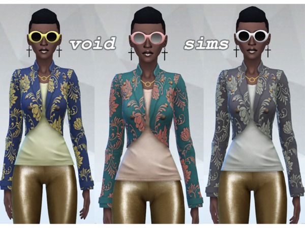  The Sims Resource: Ornate Floral Blazers by Chanicle
