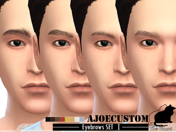  The Sims Resource: Male Eyebrows set by Ajoecustom