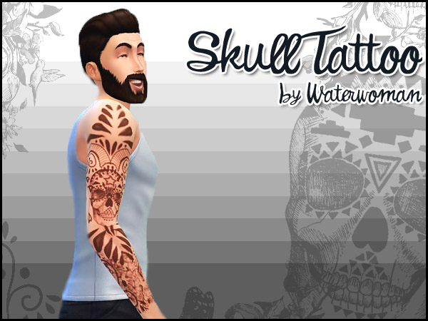  Akisima Sims Blog: Skull tatoo