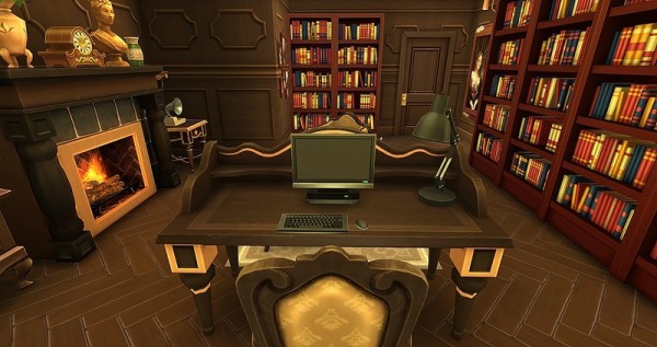 Ihelen Sims: Old classics study room by Dolkin • Sims 4 Downloads