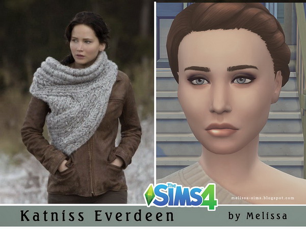  Melissa Sims 4: Katniss Everdeen female sims model