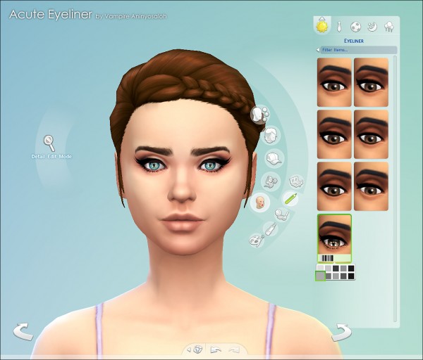 Mod The Sims: Acute Eyeliner 10 styles by Vampire aninyosaloh