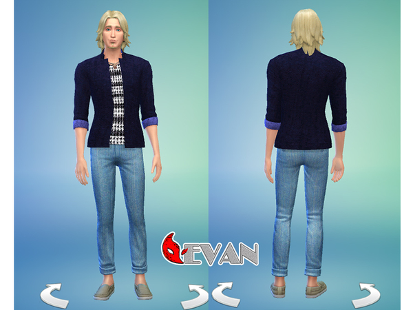  The Sims Resource: Jeans blue Set 0821 by Woodenhalo