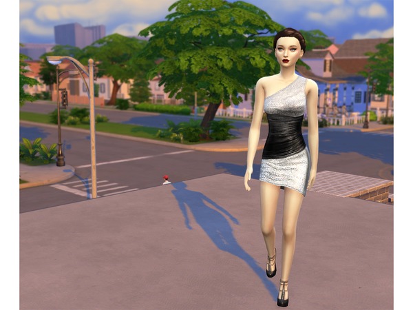  The Sims Resource: Black Sensation Dress by Simsimay