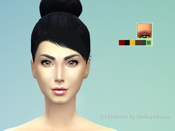  The Sims Resource: Defined Thick Eyebrows by kimikoprincess