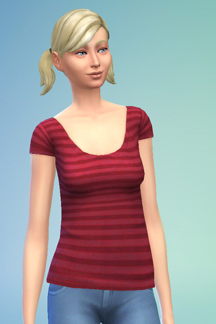  Blackys Sims 4 Zoo: Solid Stripes Top