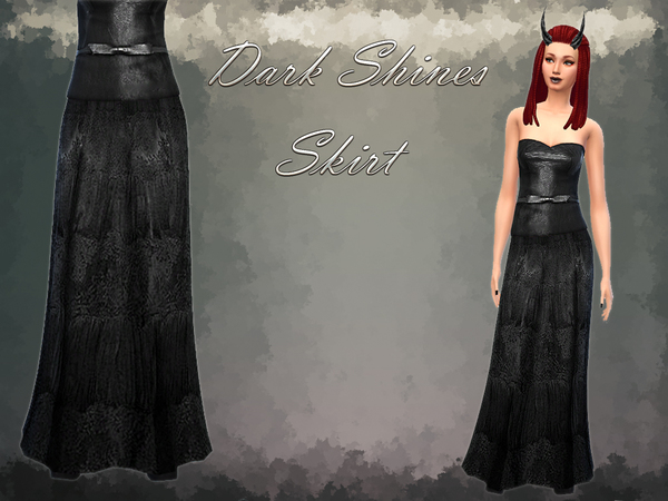 The Sims Resource: Dark Shines Set*Top, Skirt, Nails, Horns by Notegain ...