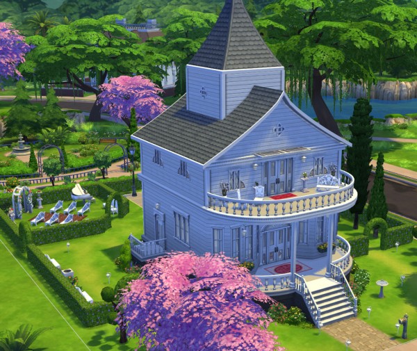  Mod The Sims: Traditional Chapel No CC by Mateodon