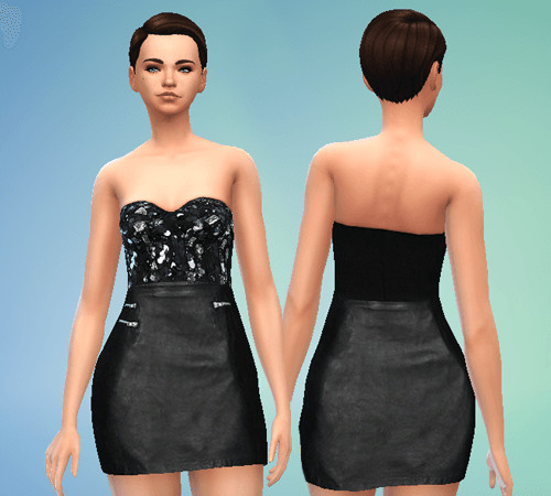  Pure Sims: Leather Biker Skirt