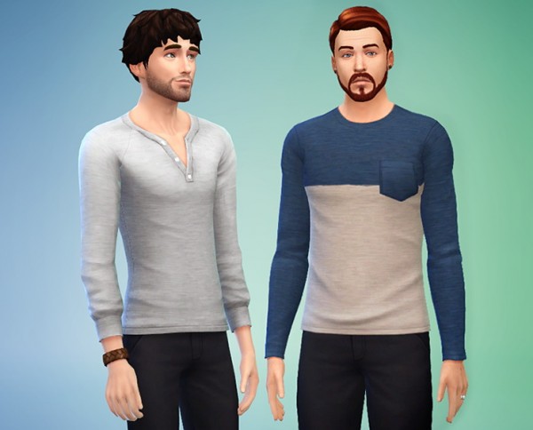 Simsontherope: White, Blue, Pockets and Stripes - Clothing Set • Sims 4 ...