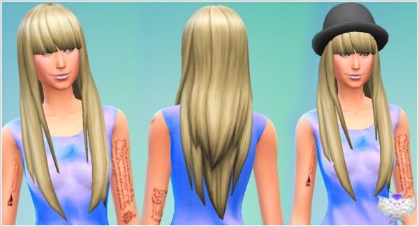  Miss Paraply: Long Straight Hairstyle