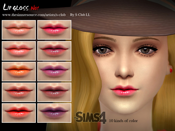  The Sims Resource: LL Low Sheen 01 lipstick by S Club