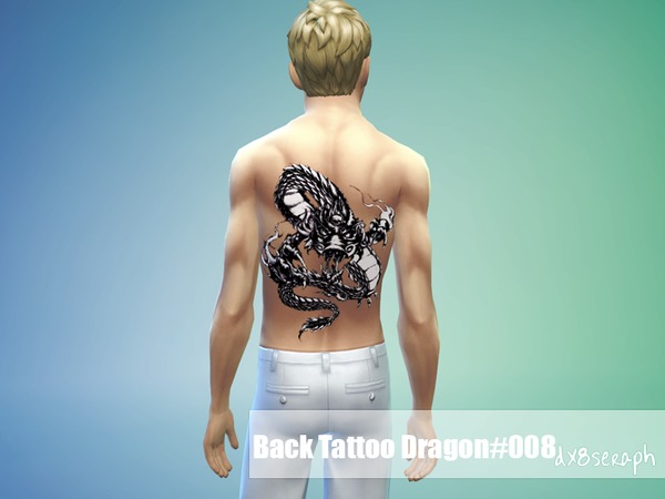  The Sims Resource: TattooSet Dragon 003 by Dx8seraph