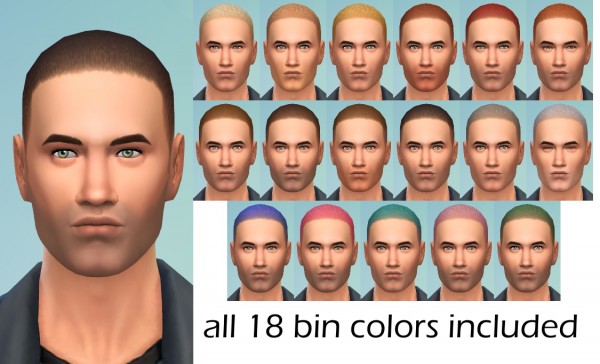  Mod The Sims: Short Stuff female to male hair conversion by spladoum