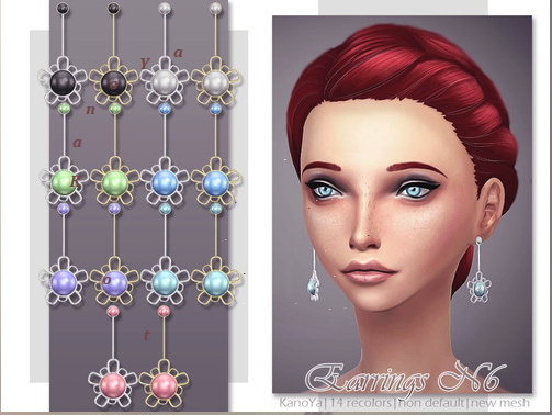  KanoYa Sims: Pearl earrings
