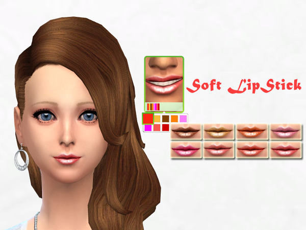  The Sims Resource: Soft Lipstick by Sakura Phan