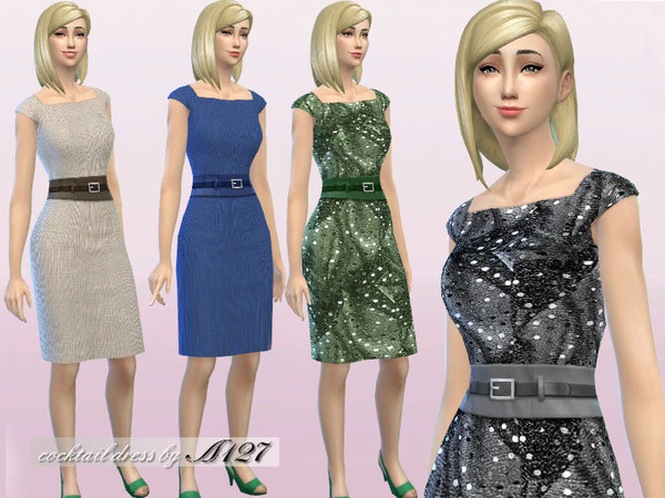  The Sims Resource: Cocktail Dress by altea127
