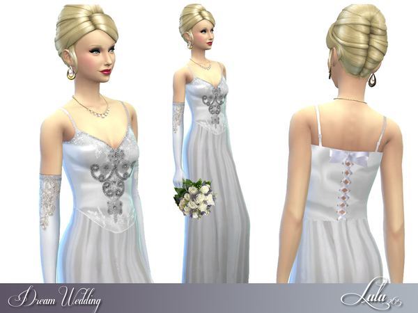  The Sims Resource: Dream Wedding dress by Lula265