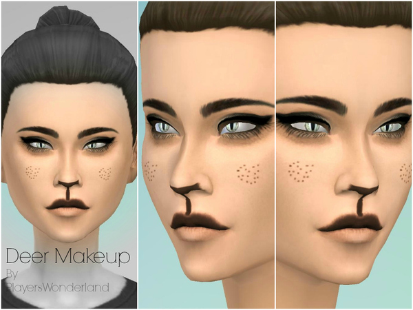  The Sims Resource: Deer Makeup by PlayersWonderland