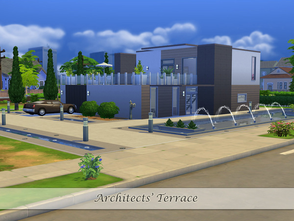  The Sims Resource: Architects Terrace house by linkinka23