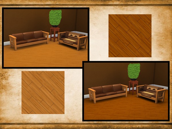  The Sims Resource: Diagonal Wood Flooring by ROCH40