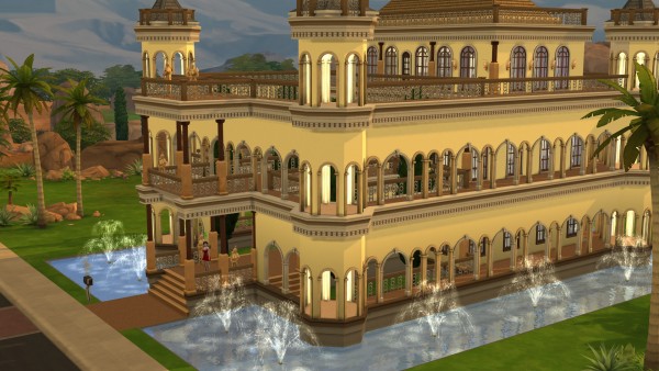  Mod The Sims: Sandy Castle built on a 40 x 30 lot 4 bed. 4 Bathrooms by tarticus