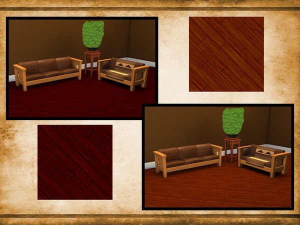  The Sims Resource: Diagonal Wood Flooring by ROCH40