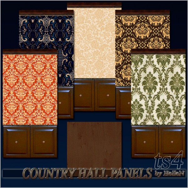  Sims Creativ: Country hall panels by HelleN