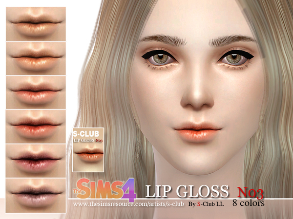  The Sims Resource: Lipstick Glossy 03 by S Club