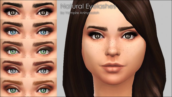 Mod The Sims: Natural Eyelashes  5 colors  by Vampire aninyosaloh