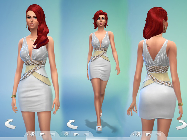  The Sims Resource: Glamorous White dress 1 by Monopolistic